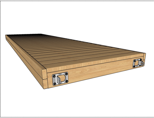 Amphi-Dock 4x16' Dock Section Schematic